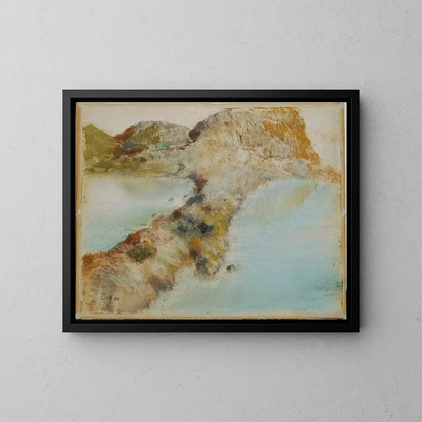 Costa rocciosa - Edgar Degas — quadro incorniciato alla parete