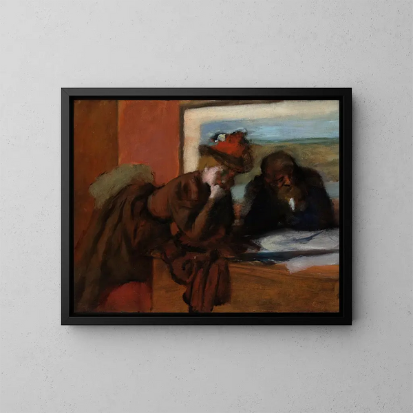 La Conversation - Edgar Degas — quadro incorniciato alla parete