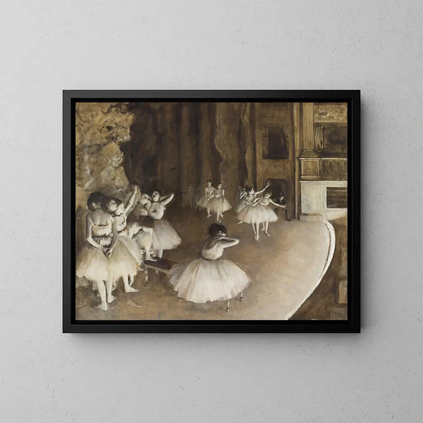 La Répétition du ballet sur scène - Edgar Degas — quadro incorniciato alla parete
