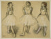 Tre studi di una ballerina in quarta posizione - Edgar Degas — vista dell’opera