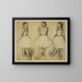 Tre studi di una ballerina in quarta posizione - Edgar Degas — quadro incorniciato alla parete