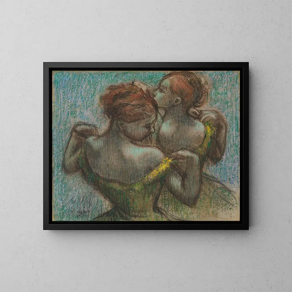 Due ballerine in busto - Edgar Degas — quadro incorniciato alla parete