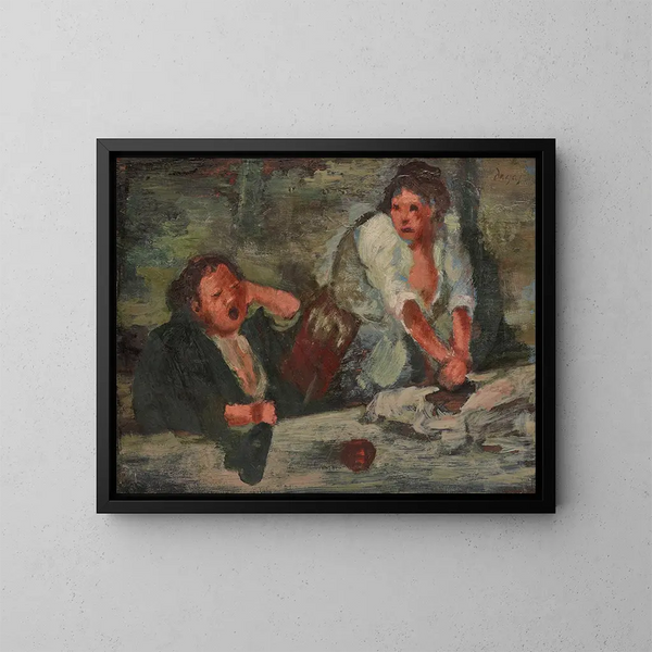 Donne che fanno il bucato - Edgar Degas — quadro incorniciato alla parete