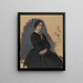 Giovane donna in nero - Edgar Degas — quadro incorniciato alla parete