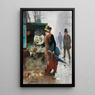 Edgard de SaintPierre de Montzaigle - A Flower Market in Paris.webp