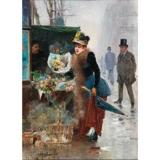 Edgard de SaintPierre de Montzaigle - A Flower Market in Paris.webp