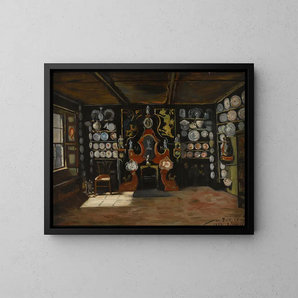 Sala da pranzo di Hauteville II, casa di Juliette Drouet, Guernsey - Edmond de Palézieux — quadro incorniciato alla parete