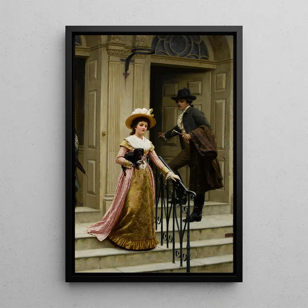 Mon voisin d'à côté - Edmund Blair Leighton — quadro incorniciato alla parete