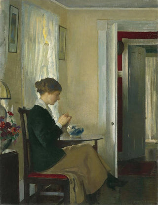Edmund Charles Tarbell - Josephine Knitting.webp