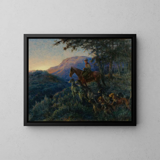 Edmund Henry Osthaus - Enjoying Sunset After A Long Days Hunt.webp