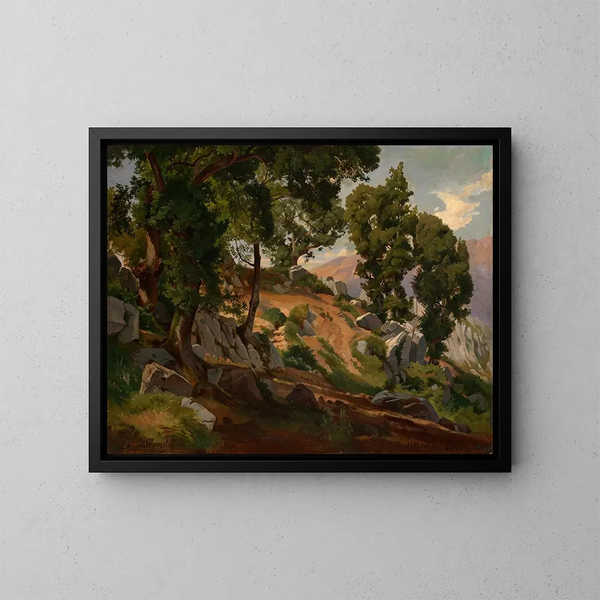 De la Serpentara vicino a Olevano - Edmund Kanoldt — quadro incorniciato alla parete
