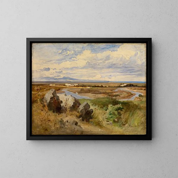 Vista del Campo d'Annibale a Cannes - Edmund Kanoldt — quadro incorniciato alla parete