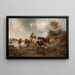 Vache avec bergers au gué - Edmund Mahlknecht — quadro incorniciato alla parete
