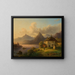 Paesaggio con lago di montagna - Edmund Mahlknecht — quadro incorniciato alla parete