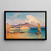 Vista sulla Riviera di Chiaia al Castel dell'Ovo, Napoli - Edmund Von Wrndle — quadro incorniciato alla parete