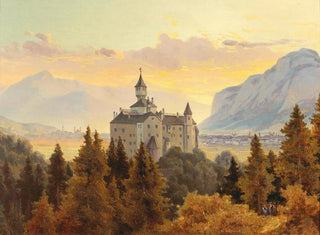 Edmund Von Wrndle - View Of Schloss Ambras Near Innsbruck.webp