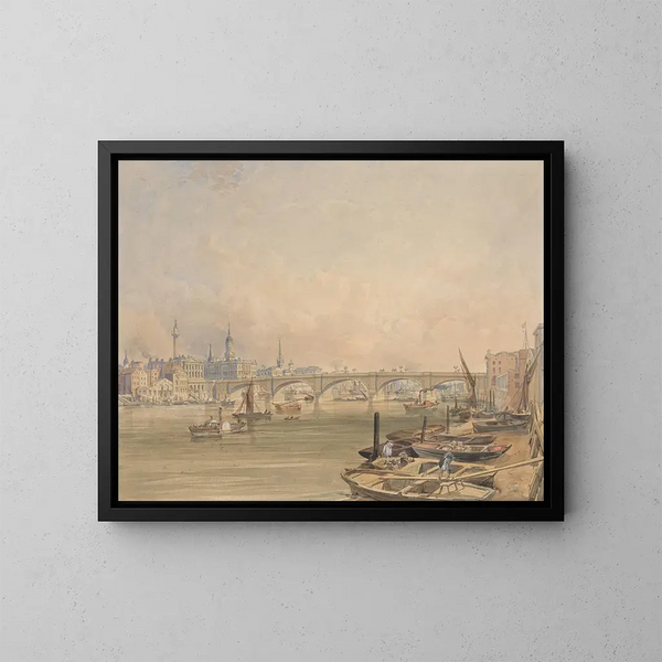 Una vista del ponte di Londra - Edmund Walker — quadro incorniciato alla parete