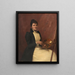 Donna pittrice - Édouard Alexandre Sain — quadro incorniciato alla parete