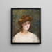 Ritratto di una bellezza dai capelli rossi - Édouard Alexandre Sain — quadro incorniciato alla parete