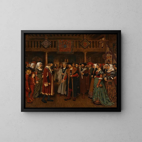 La ricezione di Quentin Metsys nella Gilda di San Luca ad Anversa - Édouard De Jans — quadro incorniciato alla parete
