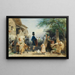 Scène di villaggio animata - Édouard Girardet — quadro incorniciato alla parete