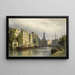 Le Singel ad Amsterdam, vista verso la Zecca - Eduard Alexander Hilverdink — quadro incorniciato alla parete