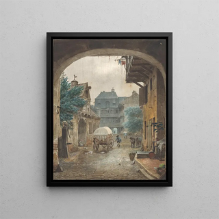 Eduard Gaertner - View into the Courtyard of an Inn at Colmar.webp