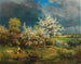 Una tempesta in preparazione in primavera - Eduard Leonhardi — vista dell’opera