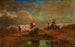 Paesaggio con una pastorella e il bestiame - Eduard Michel Ferdinand Hamman — vista dell’opera