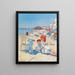 sulla spiaggia di Grado - Eduard Otto Braunthal — quadro incorniciato alla parete