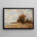 Rive del Danubio al Prater - Eduard Peithner von Lichtenfels — quadro incorniciato alla parete