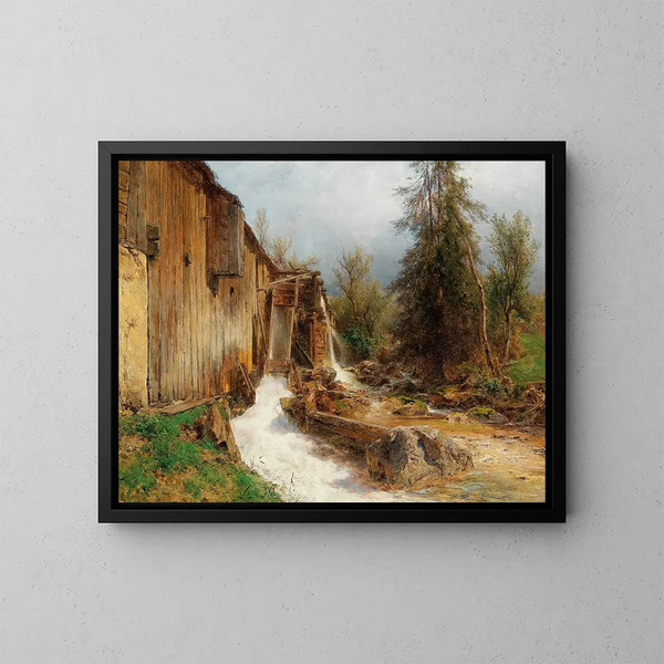 Moulin à Spital-Pyhrn - Eduard Peithner von Lichtenfels — quadro incorniciato alla parete
