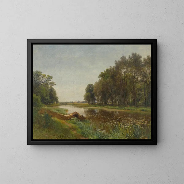 La marche près de Lundenburg - Eduard Peithner von Lichtenfels — quadro incorniciato alla parete