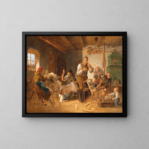 Vita familiare impegnata - Eduard Ritter — quadro incorniciato alla parete