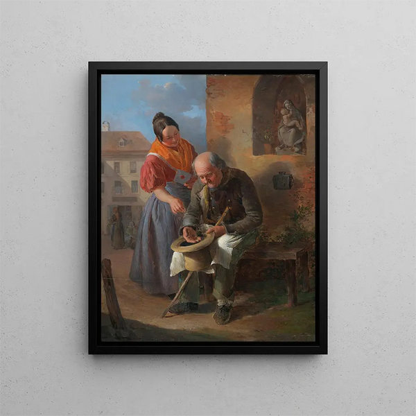 L'ultimo centesimo - Eduard Ritter — quadro incorniciato alla parete