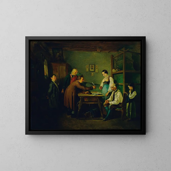 Le contrat - Eduard Swoboda — quadro incorniciato alla parete