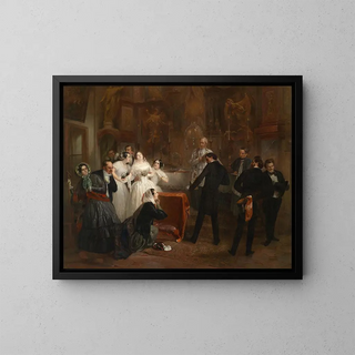 La fidanzata abbandonata - Eduard Swoboda — quadro incorniciato alla parete
