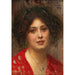 Ritratto di una giovane donna in abito rosso - Eduard Veith — vista dell’opera