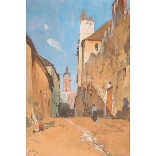 Eduard Zetsche - Road in Stein upon Danube.webp
