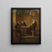 Il gioco di carte - Eduard von Grützner — quadro incorniciato alla parete
