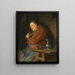Il maestro di banchina - Eduard von Grützner — quadro incorniciato alla parete
