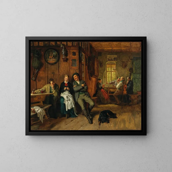 Enfouissement - Eduard von Grützner — quadro incorniciato alla parete