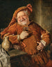 Falstaff con una brocca e un bicchiere - Eduard von Grützner — vista dell’opera