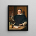 Nella studio - Eduard von Grützner — quadro incorniciato alla parete