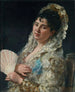 Ritratto di una dama spagnola con un ventaglio - Eduardo León Garrido — vista dell’opera