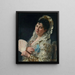 Ritratto di una dama spagnola con un ventaglio - Eduardo León Garrido — quadro incorniciato alla parete