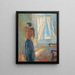 Donna che si guarda nello specchio - Edvard Munch — quadro incorniciato alla parete