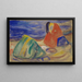 Melancholia, donna che piange sulla spiaggia - Edvard Munch — quadro incorniciato alla parete