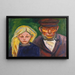 Vecchio pescatore e sua figlia - Edvard Munch — quadro incorniciato alla parete