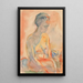 Riproduzione del dipinto Nu femminile seduta contro luce - Edvard Munch